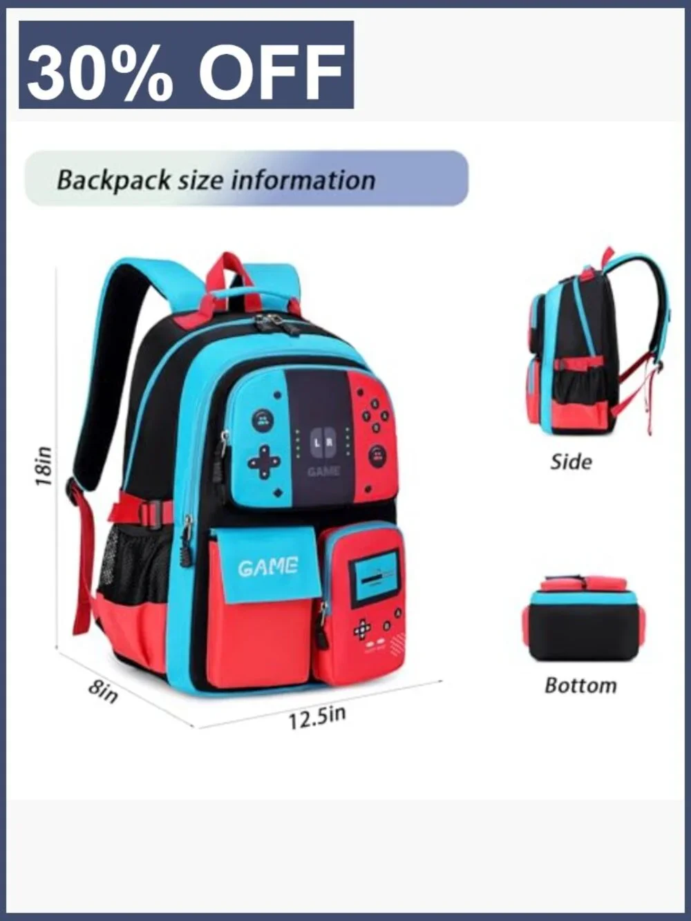 Kids' Backpack Large Capacity School Bag Glow in the Dark Teen Bookbag